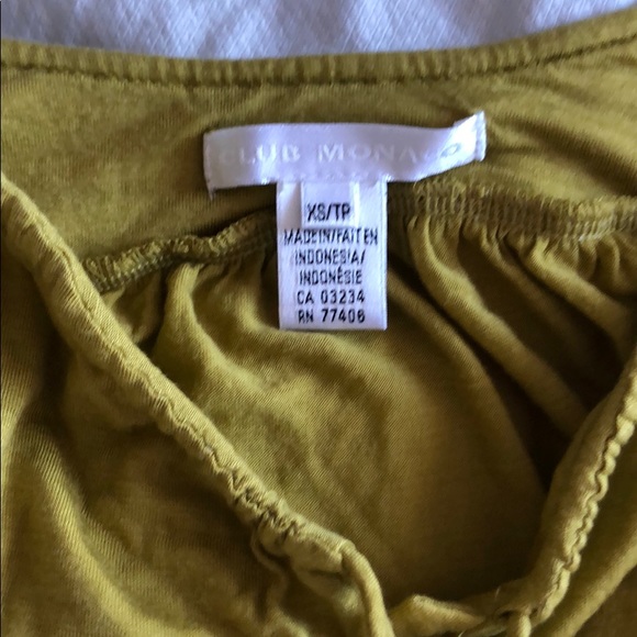 Club Monaco mustard color tank top - Picture 2 of 7